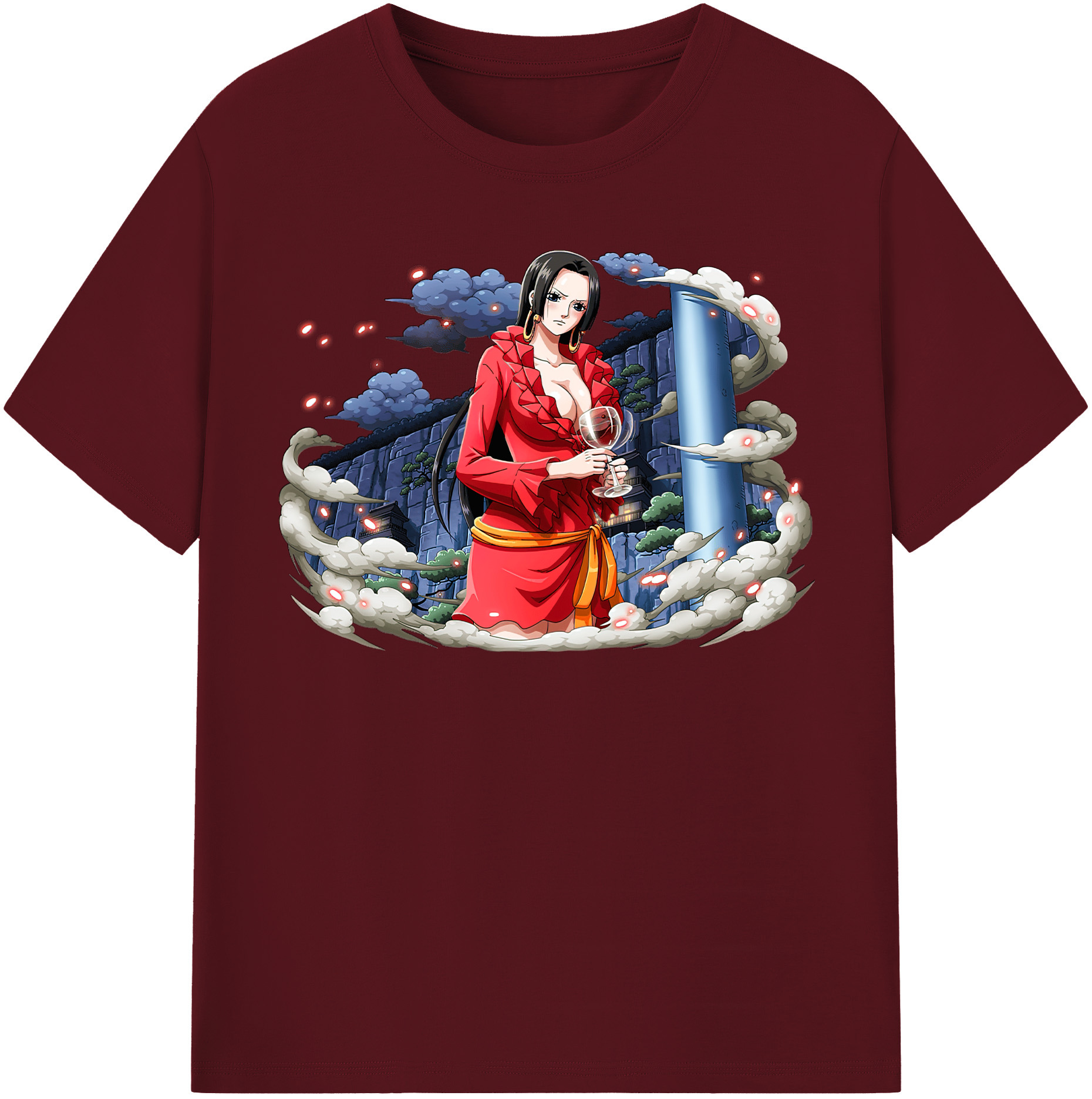 ワンピース ボア・ハンコック ONE PIECE Boa·Hancock 綿100％半袖Tシャツ（フロントプリント）